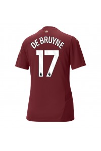 Manchester City Kevin De Bruyne #17 Voetbaltruitje 3e tenue Dames 2024-25 Korte Mouw